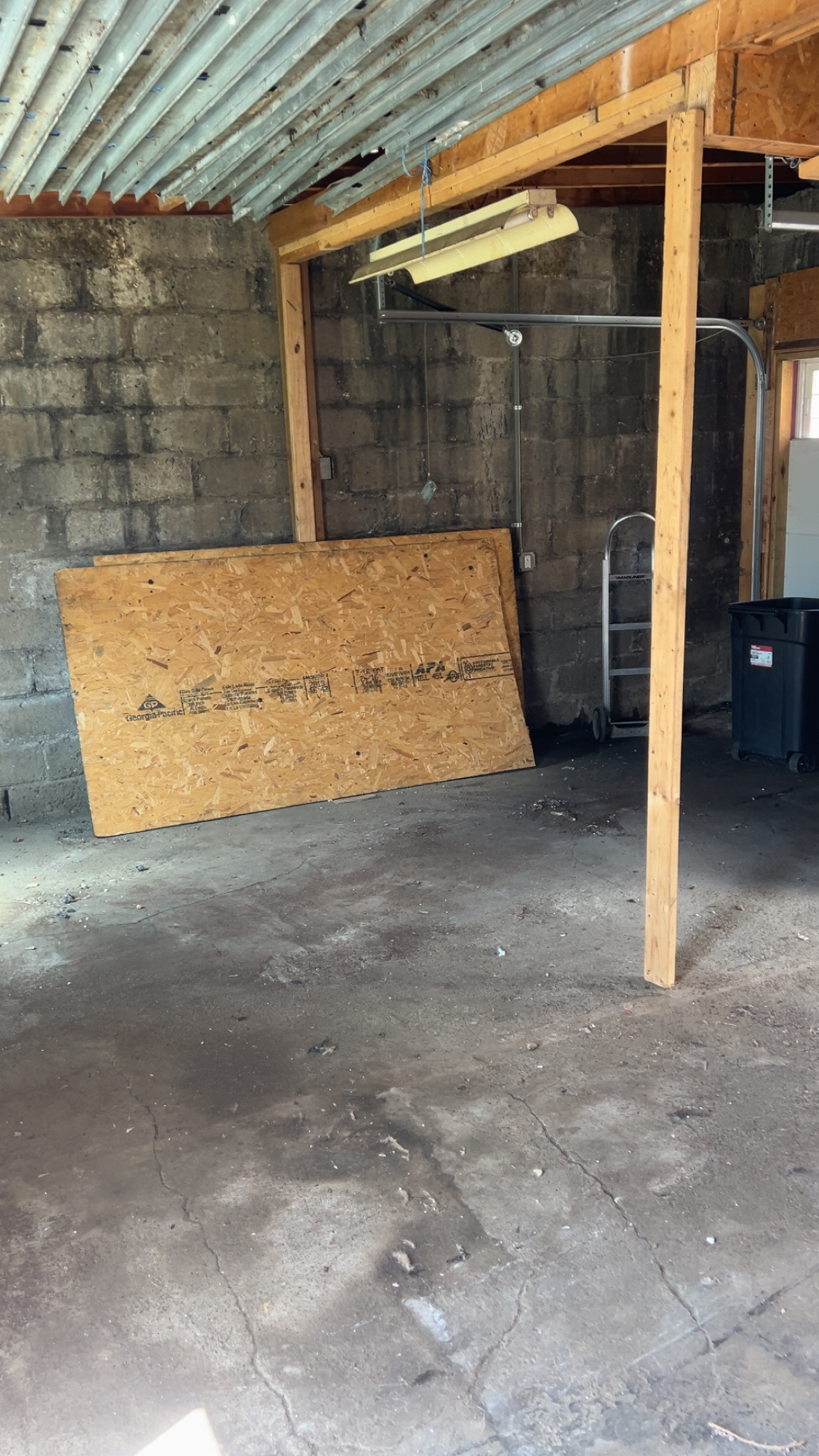 After — clean cleared space